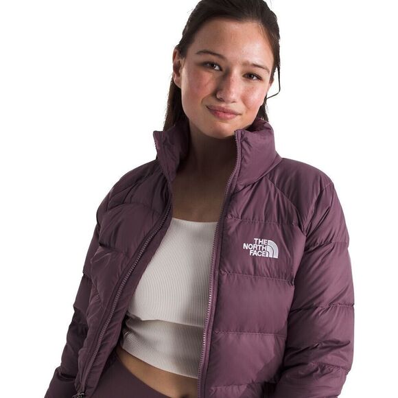 New The North Face Women's Hydrenalite 600 Down Puffer Hooded Jacket XL Mauve - Picture 3 of 7